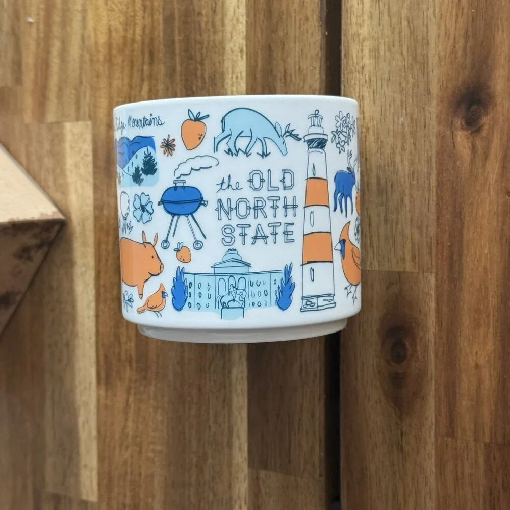 Starbucks North Carolina Been There Series Coffee Mug Ceramic Cup NEW BOX DAMAGE